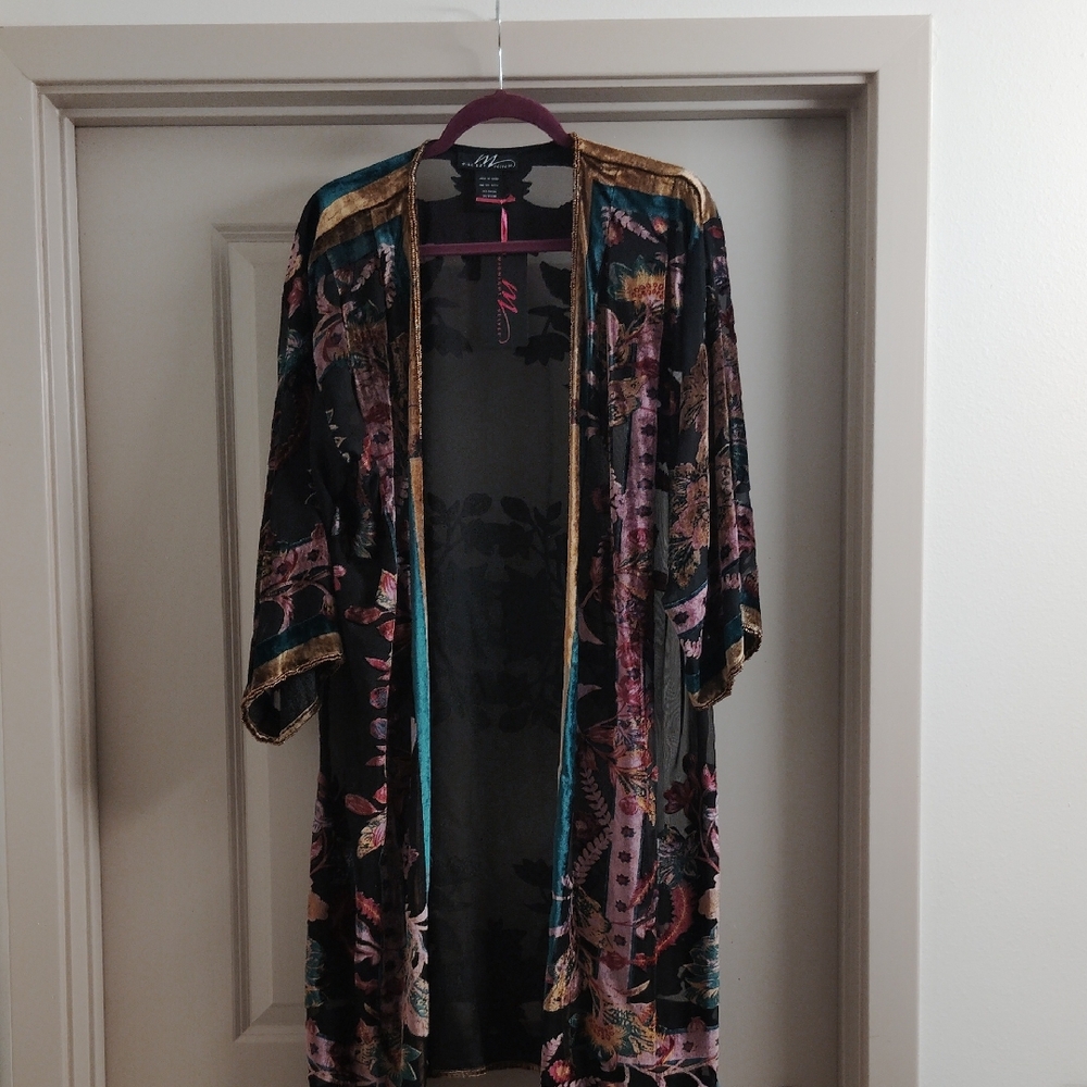 Midnight Velvet Black and Gold Cape